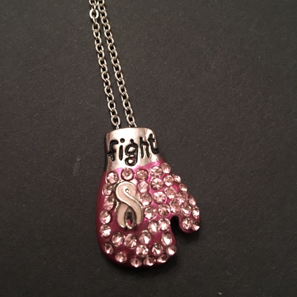 Breast Cancer Fight Necklace - Picture 1 of 7